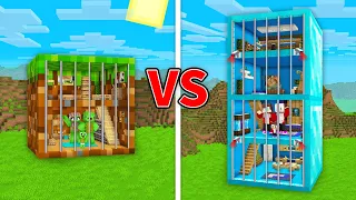 Mikey Family POOR vs JJ Family RICH Block Prison in Minecraft (Maizen)