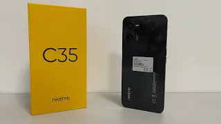 Realme C35 kicsomagolás és bemutató