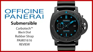 ▶Panerai Submersible Carbotech™ Black Index/Dot Dial & Rubber Strap 47mm - REVIEW PAM1616