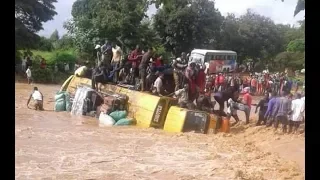 Bus Swept away by Floods in Makueni | Bus Plunged in Kyamela River