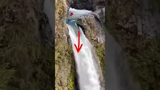 Thrilling rafting, dare to challenge || Amazing Waterfall #rafting #waterfall #shocking  #shorts