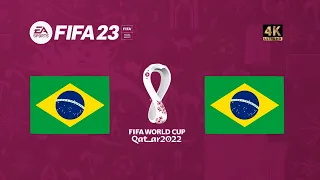 FIFA 23 | Brasil x Brasil | Gameplay Copa do Mundo Qatar 2022 | Final [4K 60FPS]