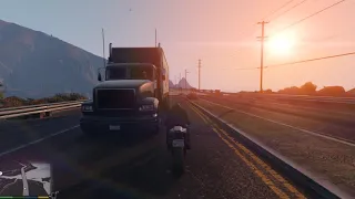 GTA V - Riding a Bati 800 from Mount Chiliad to Los Santos - original video