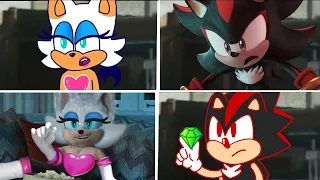 Sonic The Hedgehog Movie SHADOW vs ROUGE Uh Meow All Designs Compilation 2