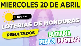 Sorteo 3PM Loto Honduras, La Diaria, Pega 3, Premia 2, Miércoles 20 de Abril del 2022 | Ganador 😱🤑💰💵