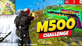 Only M500 Challenge🤯 Fearless Gameplay Only with M500 Pistol 😎 Free Fire