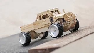 How To Make Strong RC Truck From Ice Cream Sticks