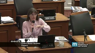 05/09/18 Council Budget Hearings: Finance