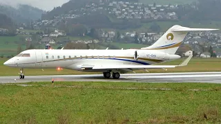 Bombardier Global Express Landing: 9-Hour Flight from Mumbai to Bern