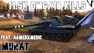 Project Murat feat. ARMEDxMEDIC: 11.5K Damage w/ 10 Kills: WoT Console - World of Tanks Modern Armor