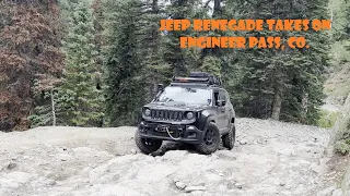 Jeep Renegade off road at Engineer Pass, Colorado