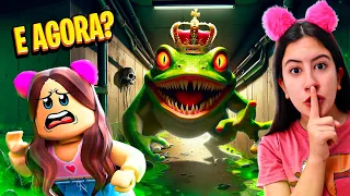 Maria Clara corre para sobreviver do Sapo Malvado - Escape The Frog Obby🐸