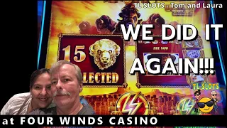 15 GOLD BUFFALO HEADS AGAIN - Buffalo Gold Collection - Wonder 4 #goldbuffaloheads #fourwindscasinos