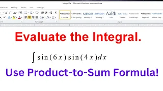 The Integral of sin(6x)sin(4x)