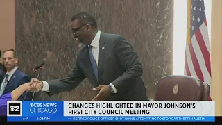 Mayor Brandon Johnson presides over his first City Council meeting