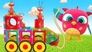 Hop Hop the owl plays with toys for kids. Baby videos & baby cartoons for kids.