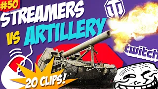 #50 Streamers vs Artillery | Reactions! 😤 | World of Tanks Funny Moments