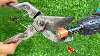 Special Way To Sharpen Pruning Shears As Sharp As A Razor! Inventor SC