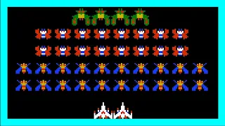 Galaga (FC · Famicom) video game port | 51-stage session for 1 player 🎮