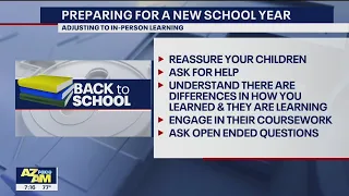 Tips to help children adjust as students begin to return to school