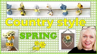Country style  Spring crafts that are quick and easy.  Upcycling crafts that look so lovely!