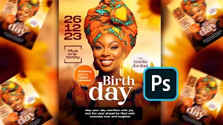 How to Design an Epic Birthday Flyer | Adobe Photoshop Tutorial for Beginners (Free PSD File)