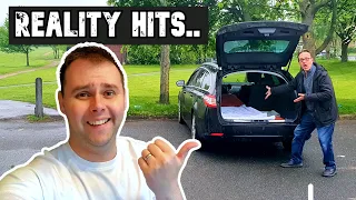 HE DIDN'T EXPECT THIS! Car Camping In A Random Pub Car Park