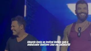 Eduardo Costa e Gusttavo Lima no festival Buteco em Goiânia/GO
