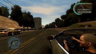 Midnight Club L.A. Sidecam racing gameplay