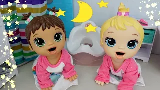 Baby Alive twin baby doll Compilation Morning to Evening Routine Feeding and changing baby dolls