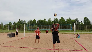 Пляжный волейбол. Ветераны 40+. Пугачев, Ткаченко  - Лягутский, Чуклинов