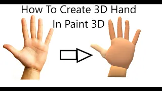 Title: Windows 10 Paint 3d Tutorial: 3d hand Simple Technique #Paint3d, Make 3d model from 2d image