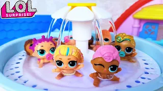 BATHED IN THE FOUNTAIN! KIDS LOL ESCAPED from KINDERGARTEN # dolls # lol surprise # Cartoons