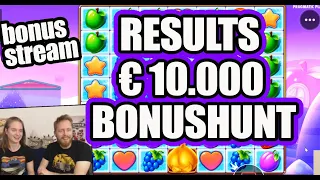 Bonusstream Results €10.000 Bonushunt!