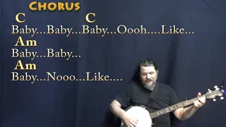 Baby (Justin Bieber) Banjo Cover Lesson in C with Chords/Lyrics