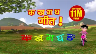 Ka Kha Ga Gha Song || नेपाली गीत क ख ग घ ङ || Puku Luku Kids  Rhymes