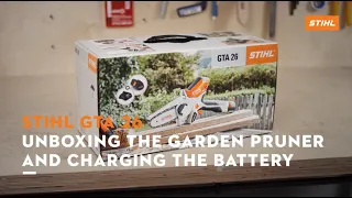 STIHL GTA 26 Unboxing and battery charging