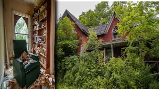 ABANDONED HOUSE FROZEN IN TIME EVERYTHING LEFT BEHIND - HIDDEN IN THE WOODS FOR 10 YEARS!