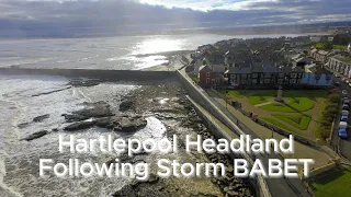 Hartlepool Headland after storm Babet 21 Oct 2023