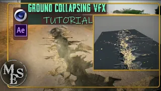 Advanced ground collapsing vfx tutorial | Cinema 4d, Turbulence Fd Xparticles 4, After effects..