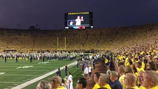 National Anthem and F-18 Flyover at Michigan Stadium - Michigan vs. Washington