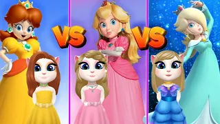 My talking Angela 2 All Princesses Form Mario Bros Daisy 🌼 VS Peach 🍑 VS Rosalina 🌹