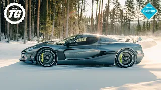 RIMAC NEVERA DRIFTING ON ICE! 1,888bhp, £2million Electric Hypercar + No Grip | Top Gear