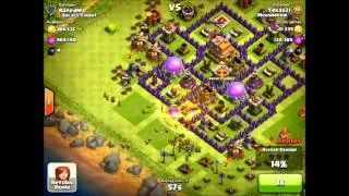 Clash of Clans 900,000 resource raid - My First Video