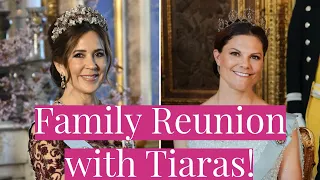 Queen Mary 🇩🇰 Shines Wearing Danish Ruby Tiara, & Crown Princess Victoria🇸🇪 in Connaught Tiara