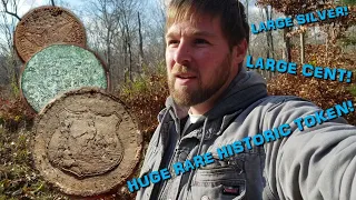 RARE! 1800s token and LOTS of old coins found metal detecting with the Minelab Equinox