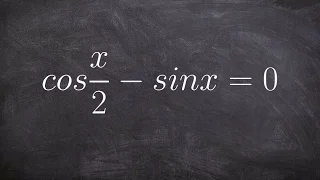 Using half angles to solve trigonometric equations