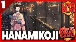 HANAMIKOJI (Session 1, 2 Players) Live Board Game Session! I Heart Board Games!