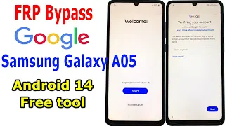 FRP Bypass Google Account Samsung A05 Android 13/14