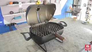 IDEAL MINI GRILL FOR FISHING AND CAMPING MADE WITH AIR CONDITIONING GAS CYLINDER